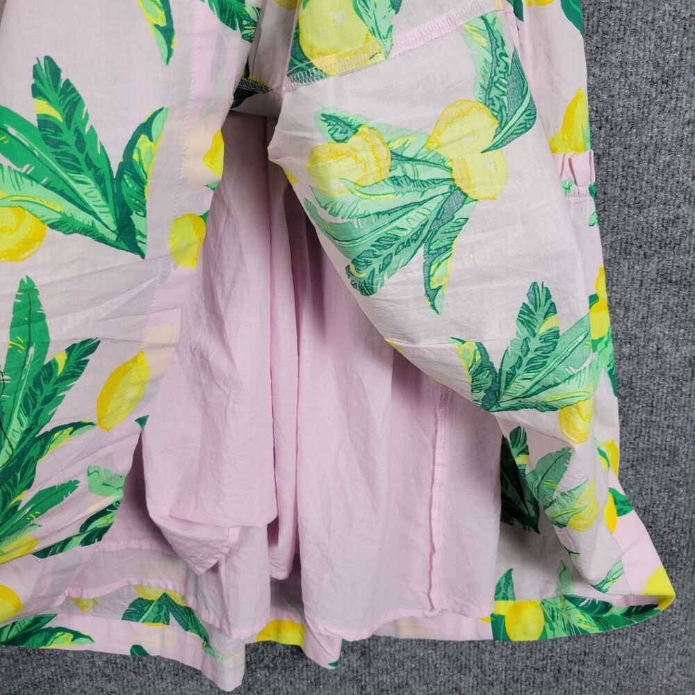NWT J CREW BK520 Pink Lemon Tiered Squareneck Midi Dress Smocked Cotton SIZE 0 - Picture 7 of 15